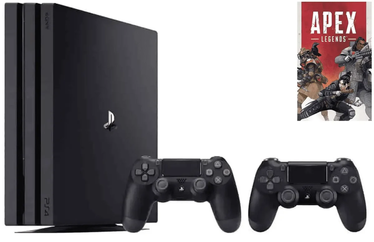 ps4 with 2 controller and 1 game