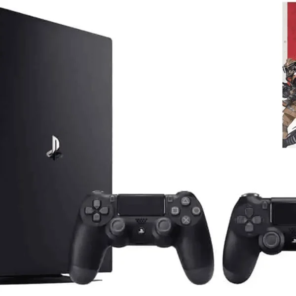 ps4 with 2 controller and 1 game